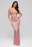 Ombre Вечернее платье в розовом цвете - фото