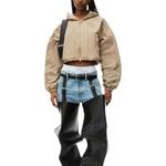 Застёгивающаяся на молнию худи-куртка Alexander Wang, хаки - фото 3