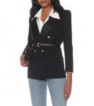 Ремень из кожи с монограммой Saint Laurent, черный - фото 2