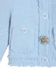 Твидовый жакет с декорированными пуговицами Dolce & Gabbana Kids, синий - фото 4