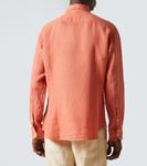 Льняная рубашка Oxford Fedeli, Rust - фото 4