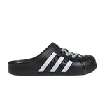 Сабо Adilette Clog 'Black White Laces', черный - фото