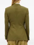 Однобортный пиджак Msgm, зеленый - фото 4