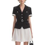 V-образный миди-платье Self-portrait, белый - фото 3