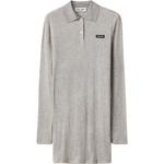 Рибленое мини-платье MIU MIU, серый - фото 3