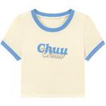 Футболка женская CHUU, White-Embroidery Print Upgraded - фото