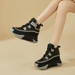 Кроссовки женские массивные высокие Daphne, черный - фото 10