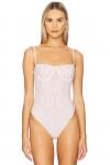 Сетчатый бюстье-боди Good American, bubblegum005 - фото 3