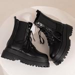 Женские ботильоны Roimaash на платформе, 158 Pu-Black - фото 4