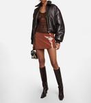 Деконструированный топ с элементами вязания крючком Acne Studios, Chocolate Brown - фото 2