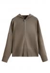 Кардиган OYSHO LONG WASHED KNIT, Brown - фото 7