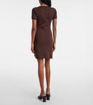 Холистическое хлопковое мини-платье Courrèges, Chocolate/Black - фото 3