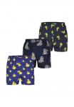 Боксеры 3-PACK PRINT Happy Shorts, темно-синий - фото 3