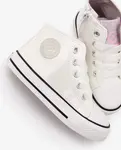 Высокие лаковые кроссовки для девочки на молнии сбоку Conguitos, белый - фото 2