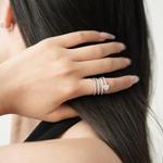 Apm Monaco Кольцо 925 Sterling Silver, Crystal Diamond, женское серебряное - фото 2