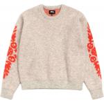 FW25 MOHAIR FLOWER SWEATER Unisex Stussy, серый - фото 3