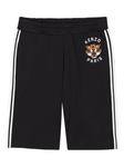 Kenzo Kids шорты с логотипом, черный - фото