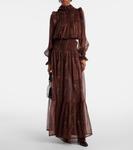 Шелковое платье Saint Laurent, Roux Nude - фото 2