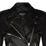 Байкерская куртка mansfield из воловьей кожи Infinity Leather, черный - фото 4