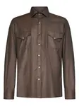Рубашка с карманами FRANZESE COLLECTION, коричневый - фото