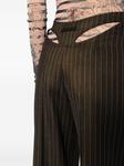 Jean Paul Gaultier The Thong striped trousers, коричневый - фото 5