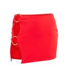 Мини-юбка с вырезом Louisa Ballou, Cherry Red - фото