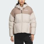 Пуховик женский бежевый Adidas - фото 2