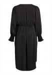 Платье Zizzi MIDI MIT WICKELOPTIK UND SMOCKÄRMELN, Black - фото 4