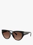 Солнцезащитные очки Cat's Eye MK2241 Michael Kors, Black/Brown Gradient - фото