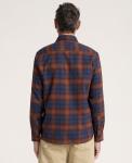 Мужская клетчатая фланелевая рубашка Burnside Pendleton, Navy, Brick Plaid - фото 3