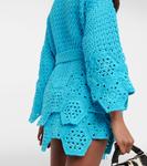 Хлопковый кардиган Цветущие цветы Alanui, синий - фото 6