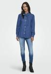 Блузка на пуговицах ONLAKIRA ONLY, синий деним - фото