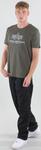 Футболка Alpha Industries Basic Embroidery T-Shirt, оливковый - фото 3