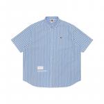 Полосатая хлопковая рубашка A Bathing APE Aape, синий BLA - фото 2