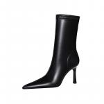 Женские Ботинки Челси Черные/Коричневые BIGTREE - фото