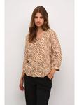 Блузка Kaffe, цвет sand/brown animal print - фото 2