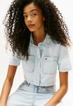 Рубашка CROPPED SHORT SLEEVE LIGHTWEIGHT Tommy Jeans, синий - фото 4