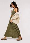 Юбка макси SLUB SHIMMER Apricot, цвет khaki - фото 2