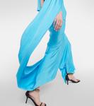 Драпированное асимметричное макси-платье Stella McCartney, Aqua Blue - фото 5