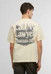 Футболка с принтом CALL MY LAWYER 3D Market, бежевый - фото