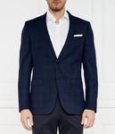 Шерстяная куртка BOSS BLACK elegante Hutson Slim Fit, темно-синий - фото