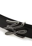 Ремень KARL LAGERFELD AUTOGRAPH ENAMEL BELT, Black - фото 5