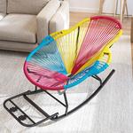 Fantasy Кресло-качалка из ротанга h model, синее - фото 3