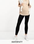 Черные джеггинсы с ремешком на шишке Mamalicious Maternity - фото 4