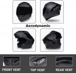 Шлем модульный Guenzo Bluetooth мотоциклетный, серый - фото 2