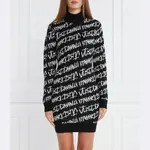 Платье с добавлением шерсти Just Cavalli, черный - фото