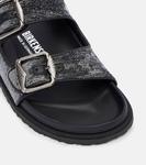 Аризона бархатные сандалии Birkenstock 1774, Black - фото 5