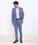 Шерстяные брюки h-genius-mm-224 Slim fit Boss, синий - фото 2