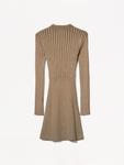 Вязаное платье Bershka, коричневый - фото 2