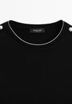 Футболка Massimo Dutti SHORT SLEEVE WITH BUTTONED SHOULDERS, Black - фото 9